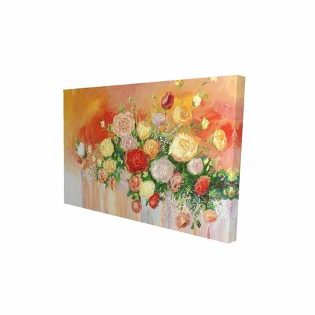 BEGIN HOME DECOR 20 x 30 in. Bouquet of Multicolor Abstract Flowers-Print on Canvas 2080-2030-FL155